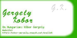gergely kobor business card