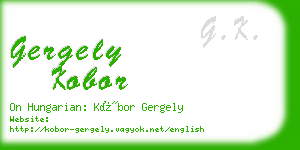 gergely kobor business card
